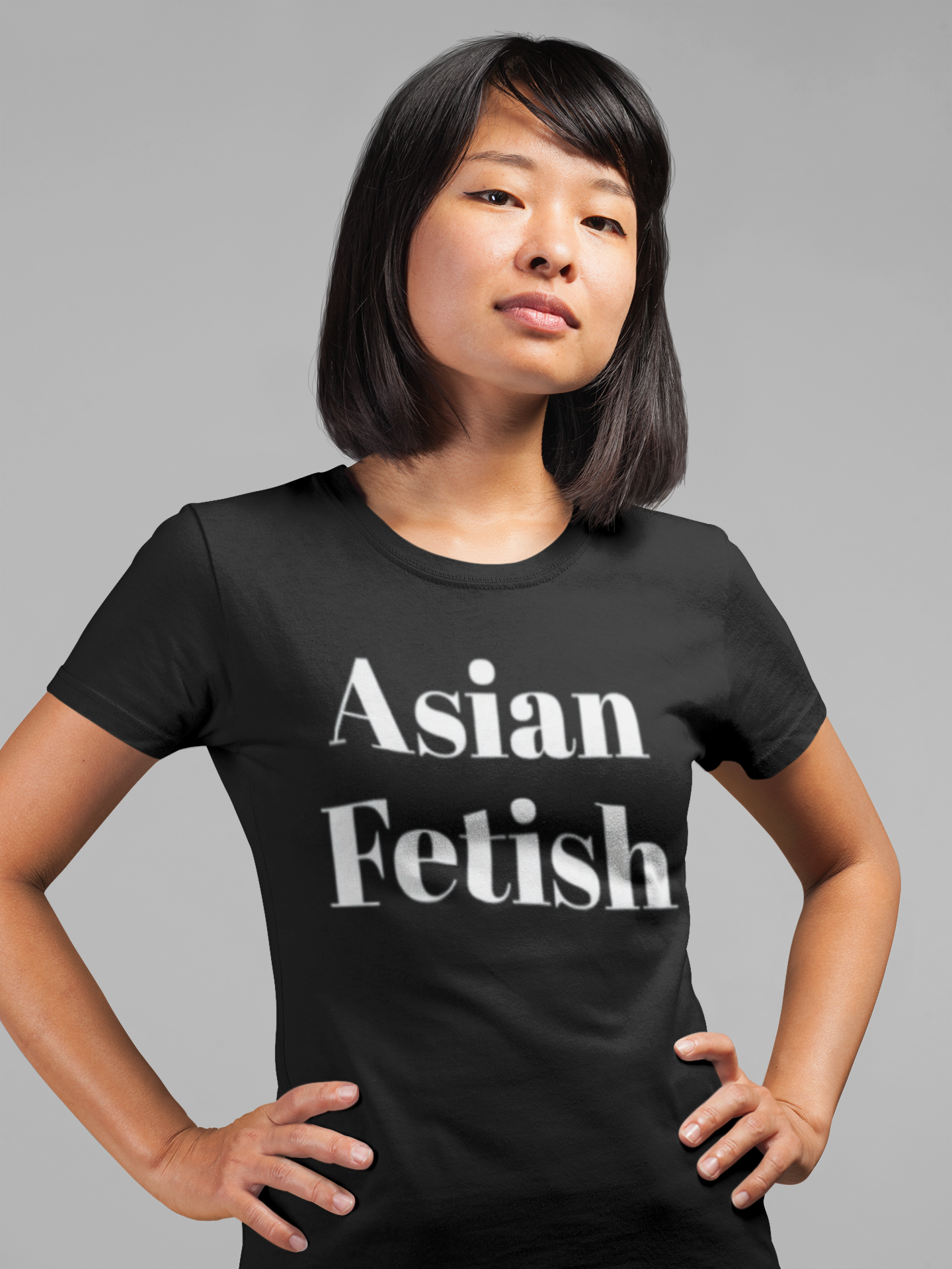 "Asian Fetish" Unisex Crewneck T-shirt Black